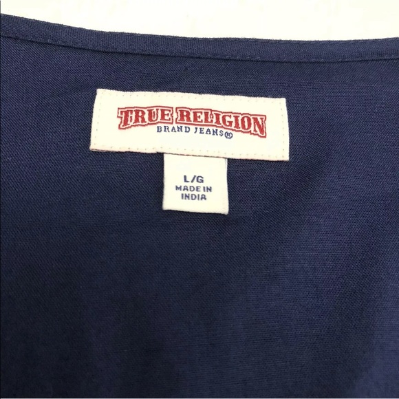 True Religion Western Button Front Shirt V-Neck - Picture 4 of 7